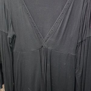 Vertigo Paris Black Tunic Top with Pink Hanger Accent